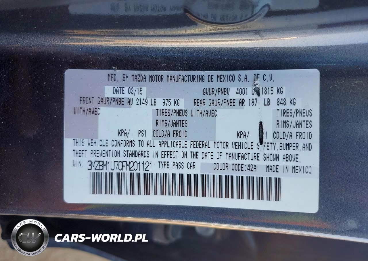 2015 Mazda 3 Sport VIN:3MZBM1U70FM201121 - 12