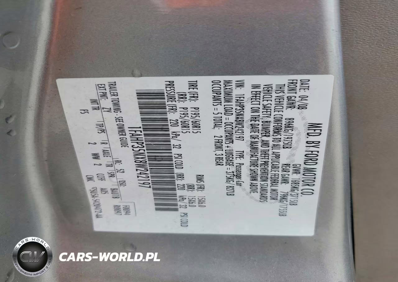 2008 Ford Focus Se VIN:1FAHP35NX8W242197 - 13