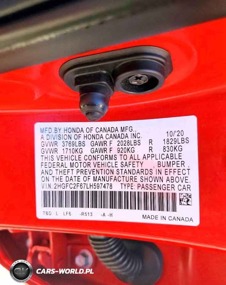 2020 Honda Civic Lx VIN:2HGFC2F67LH597478 - 12