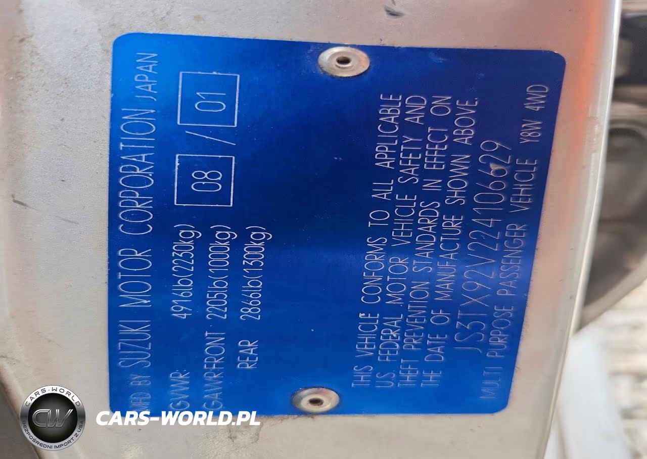 2002 Suzuki Xl-7 VIN:JS3TX92V224106629 - 13