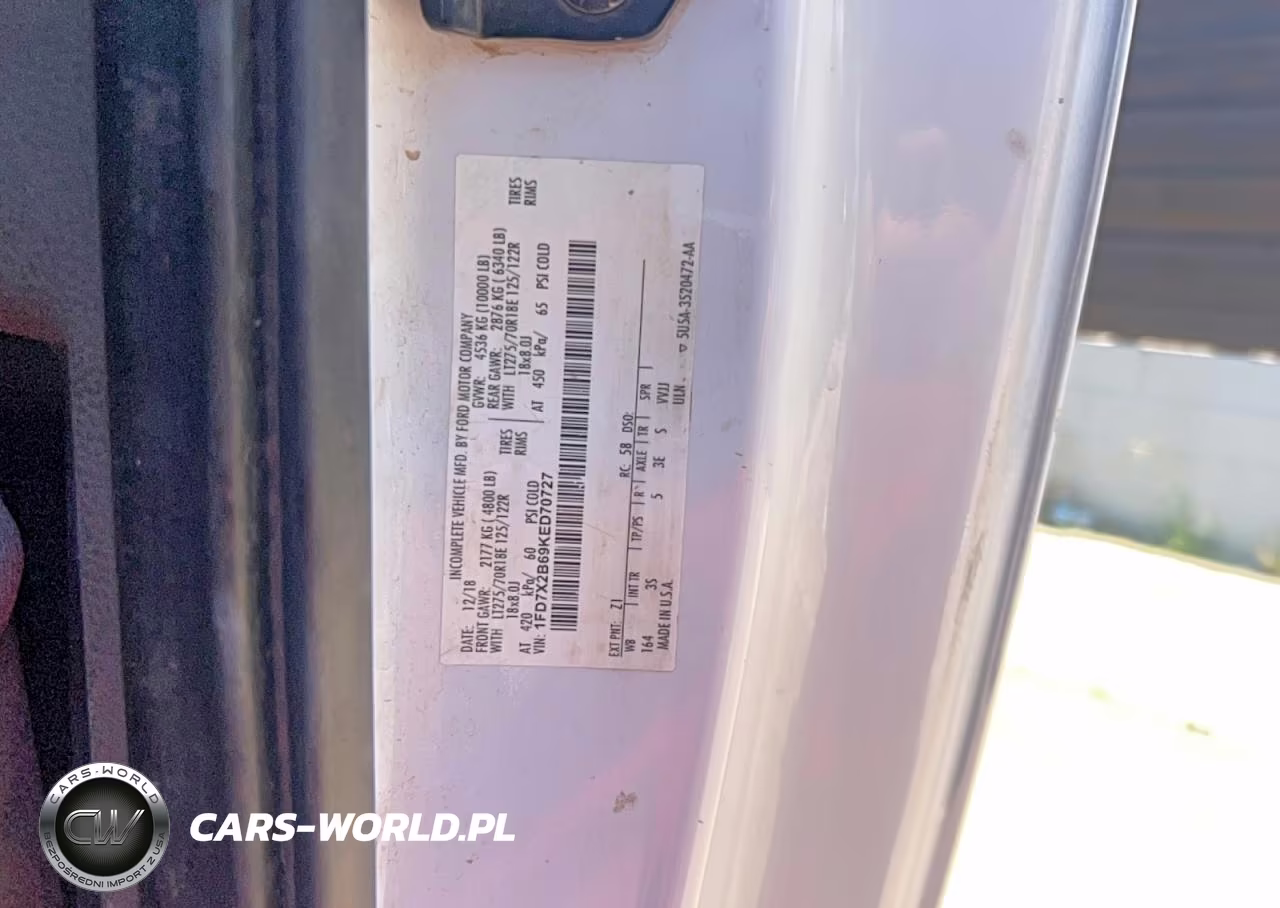 2019 Ford F250 Super Duty VIN:1FD7X2B69KED70727 - 10