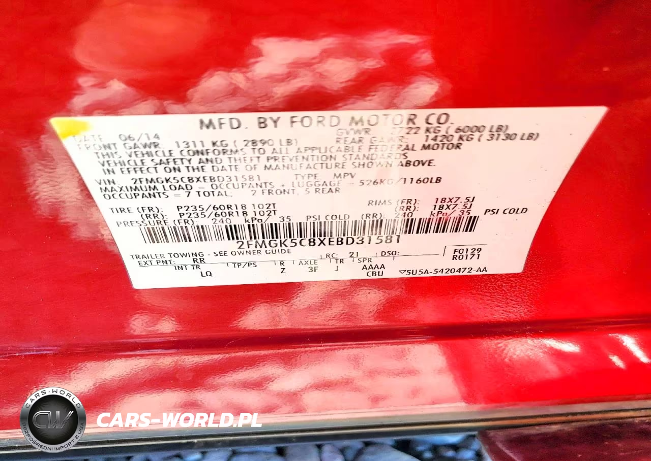 2014 Ford Flex Sel VIN:2FMGK5C8XEBD31581 - 12