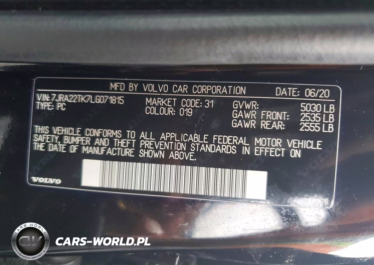 2020 Volvo S60 T6 Momentum VIN:7JRA22TK7LG071815 - 12
