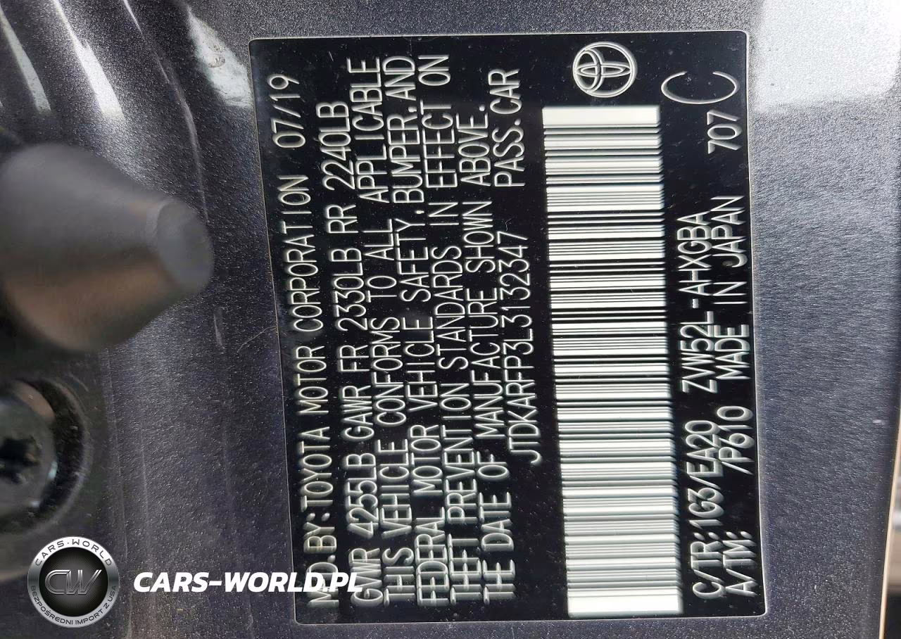 2020 Toyota Prius Prime Xle VIN:JTDKARFP3L3132347 - 12