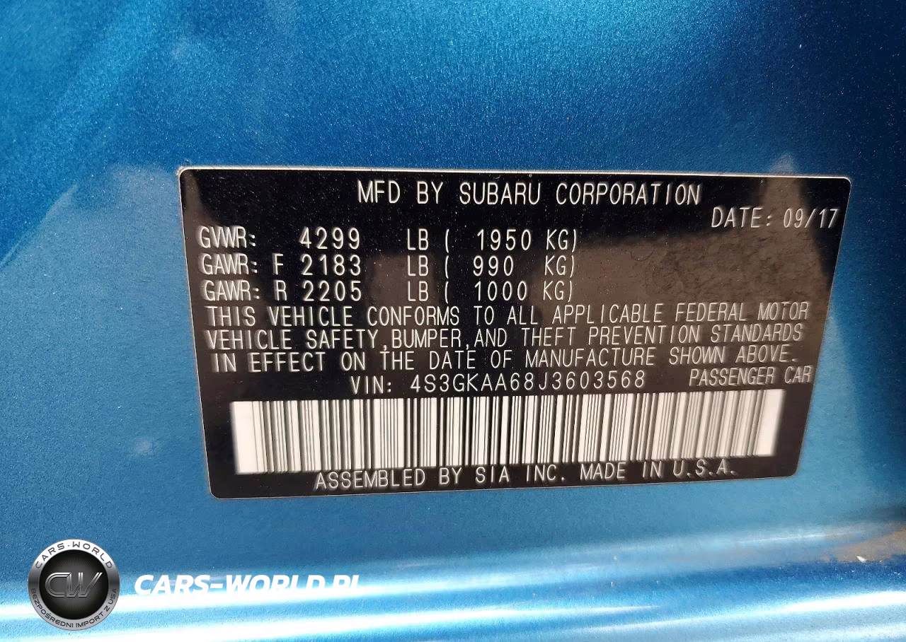 2018 Subaru Impreza VIN:4S3GKAA68J3603568 - 13