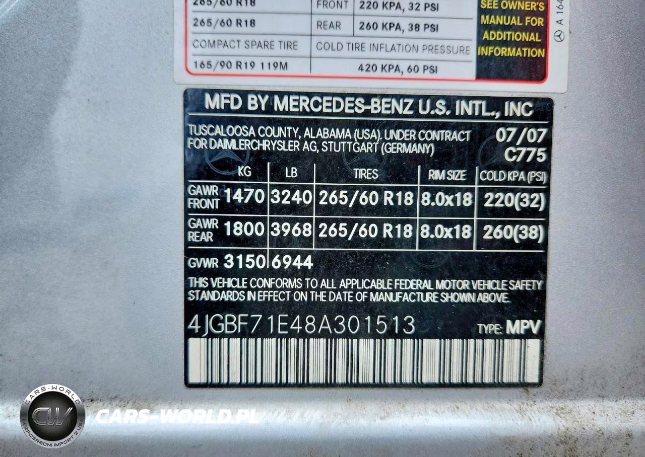 2008 Mercedes-Benz Gl 450 4Matic VIN:4JGBF71E48A301513 - 13