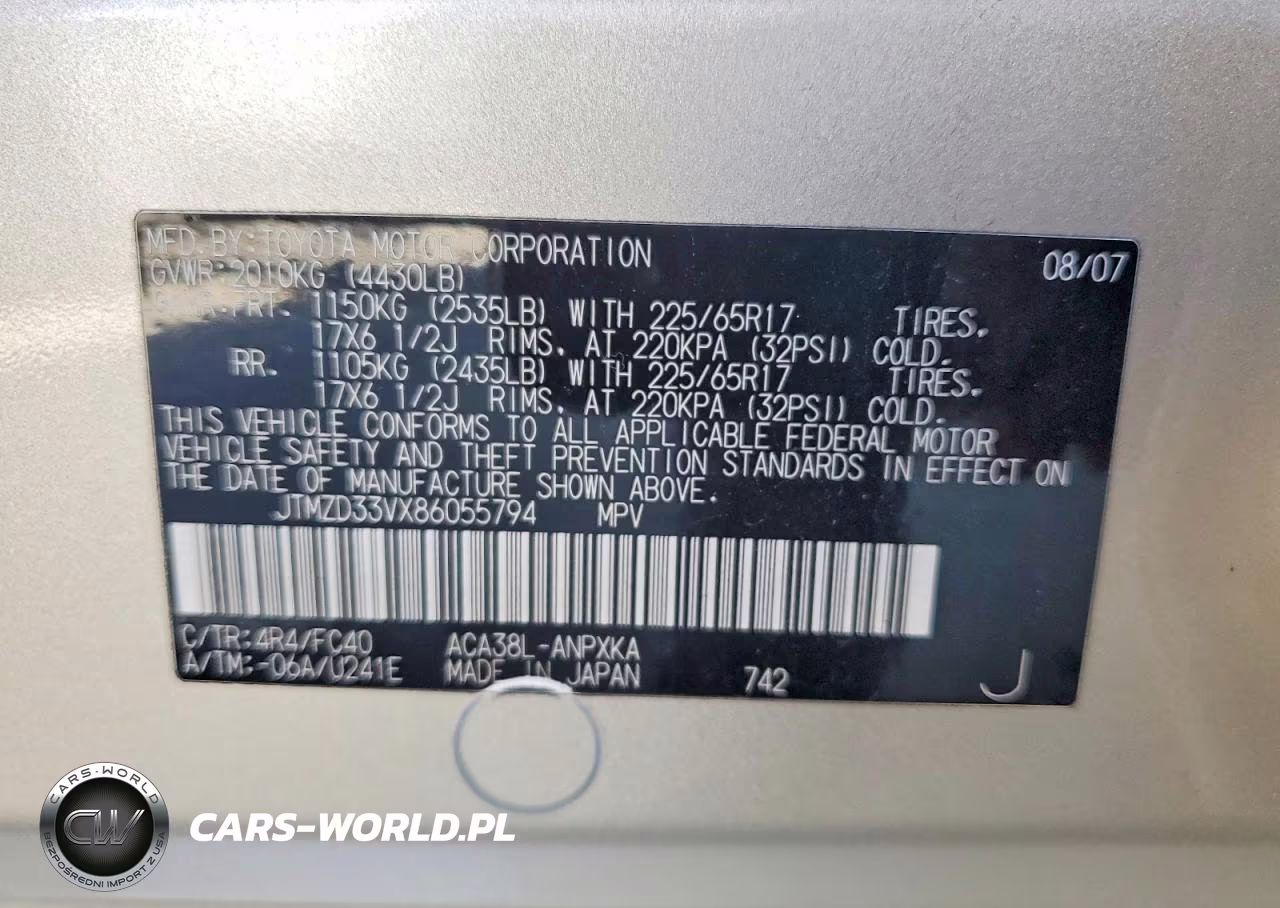 2008 Toyota Rav4 VIN:JTMZD33VX86055794 - 12