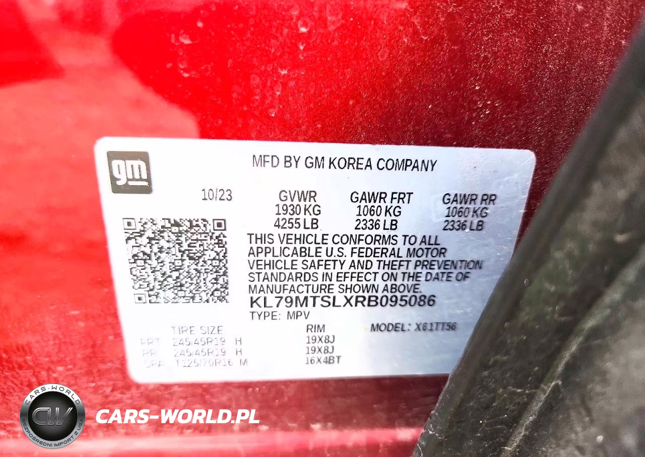 2024 Chevrolet Trailblazer Rs VIN:KL79MTSLXRB095086 - 13