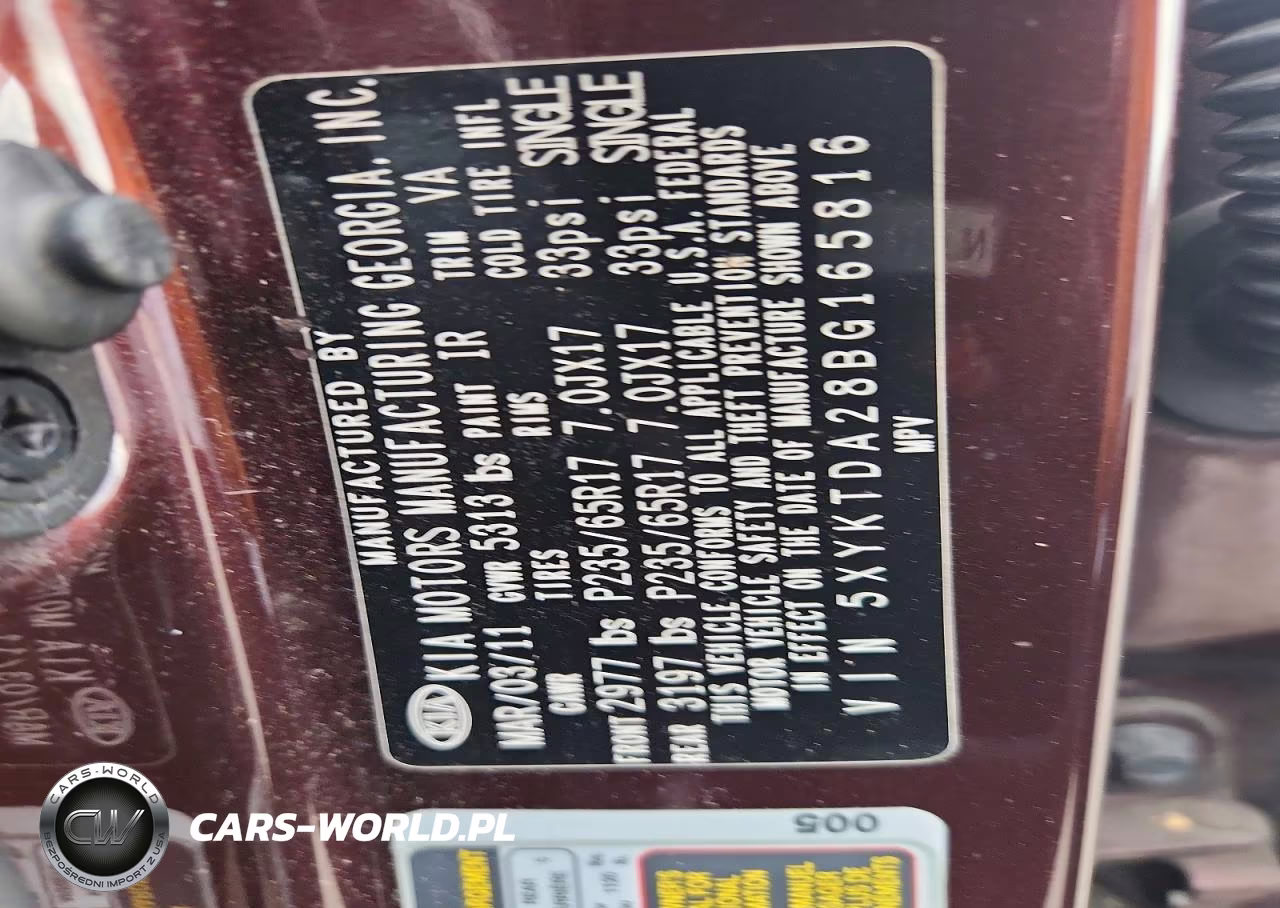 2011 Kia Sorento Lx VIN:5XYKTDA28BG165816 - 12