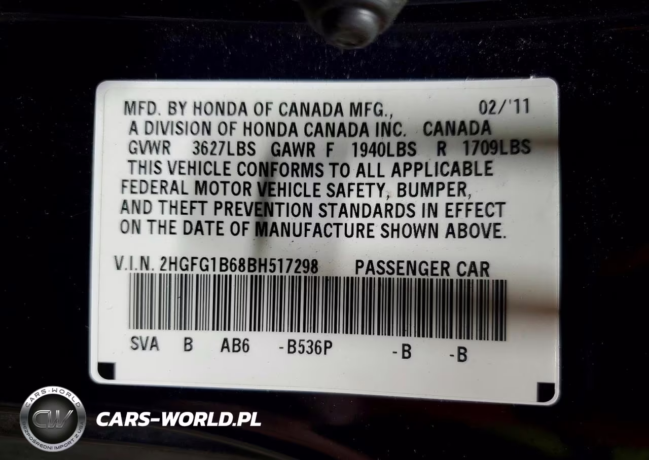 2011 Honda Civic Lx VIN:2HGFG1B68BH517298 - 12