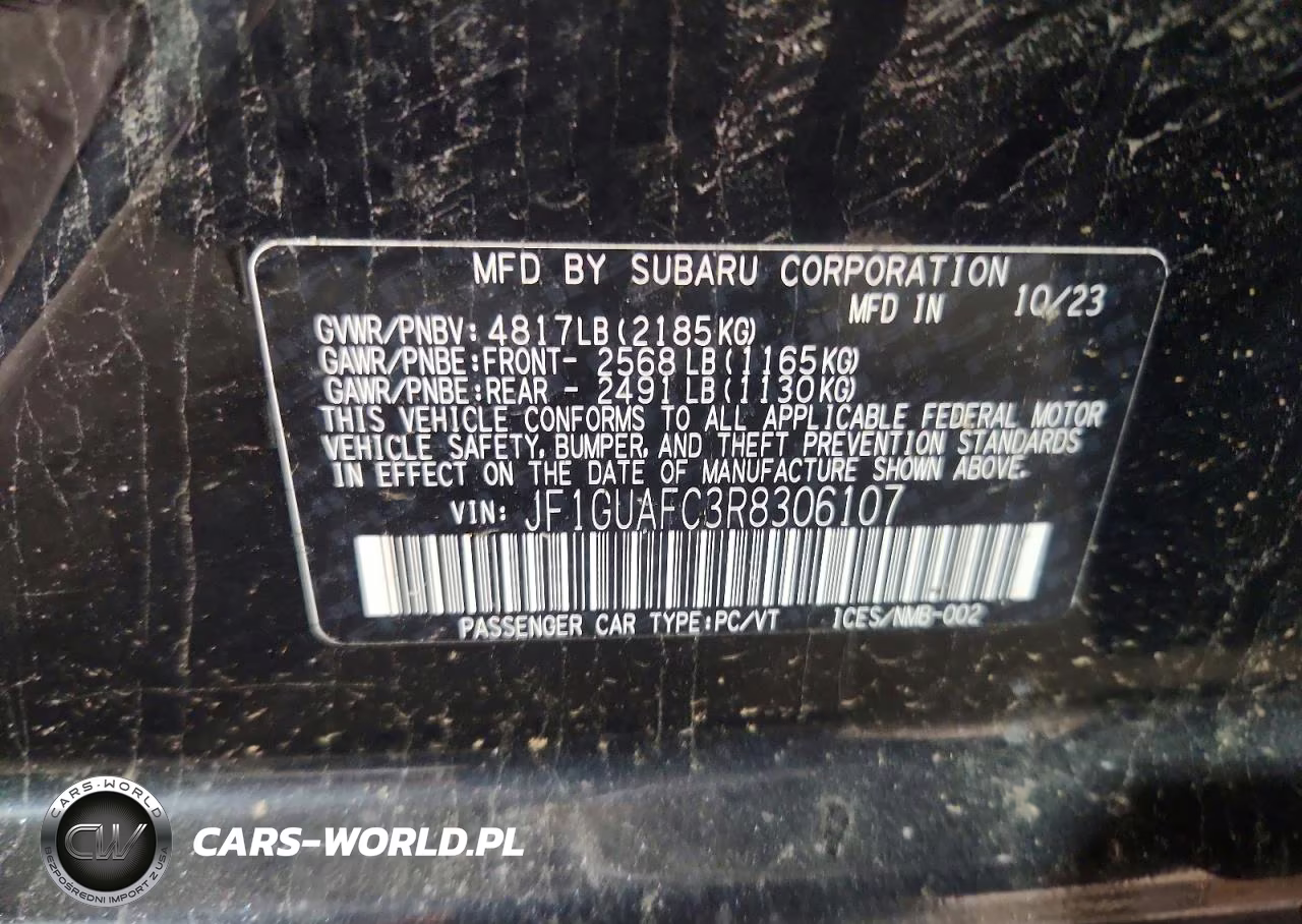 2024 Subaru Impreza Sport VIN:JF1GUAFC3R8306107 - 13