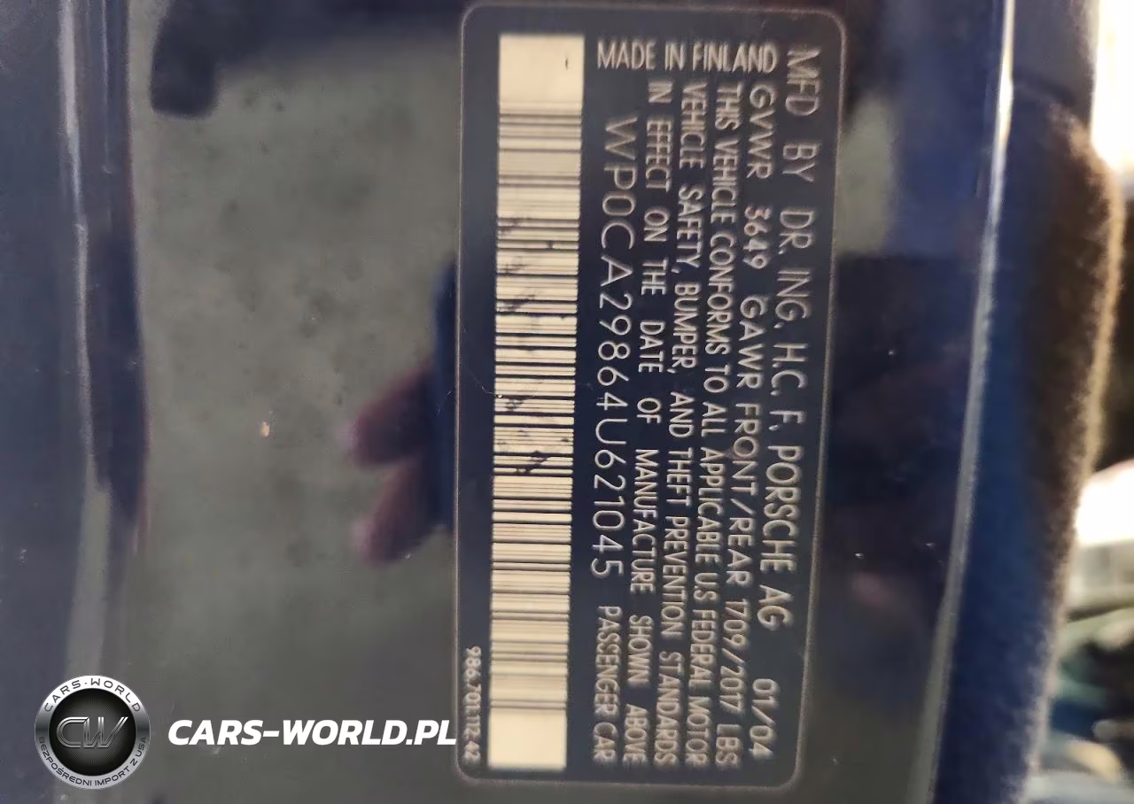 2004 Porsche Boxster VIN:WP0CA29864U621045 - 12