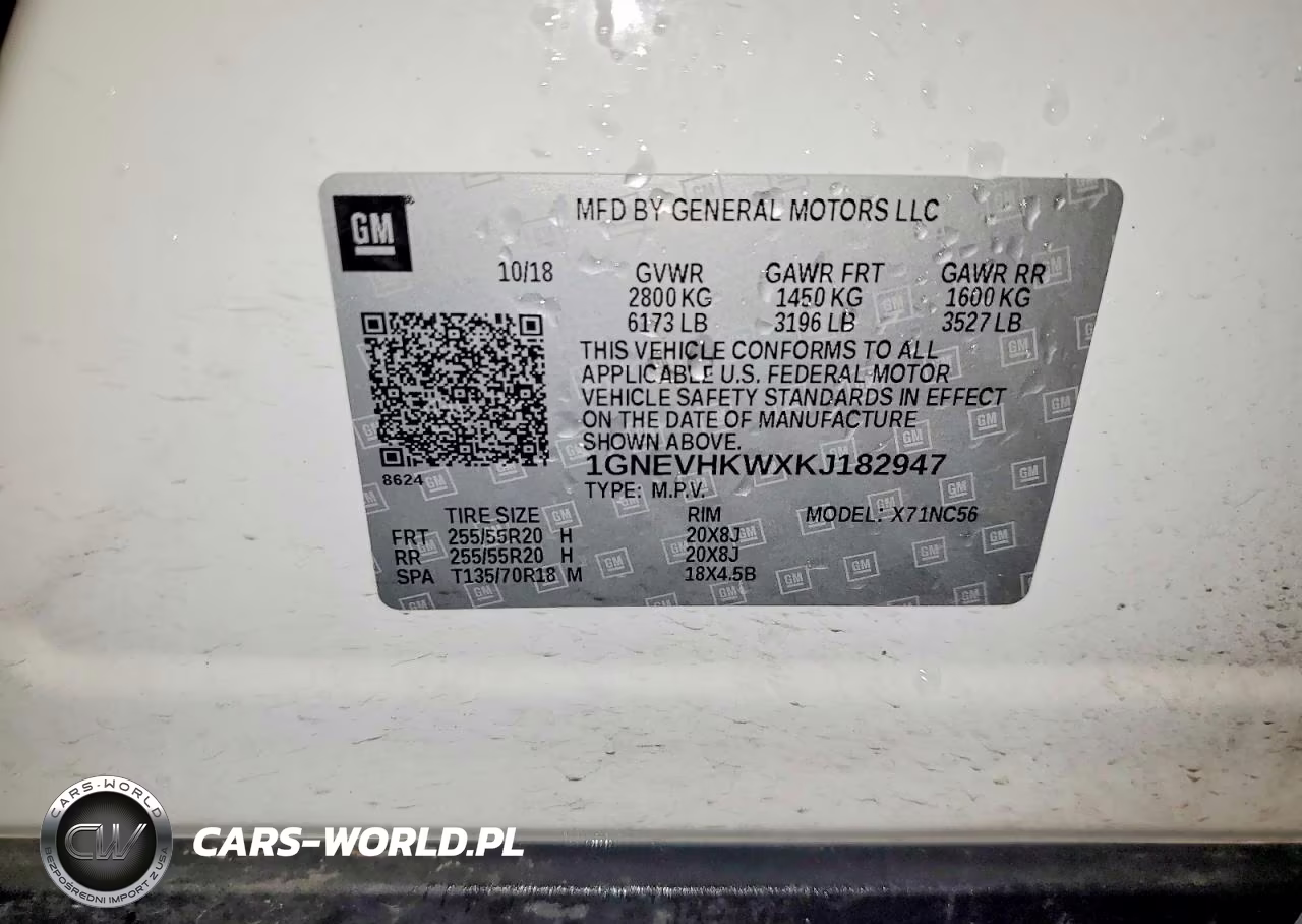 2019 Chevrolet Traverse Lt VIN:1GNEVHKWXKJ182947 - 14