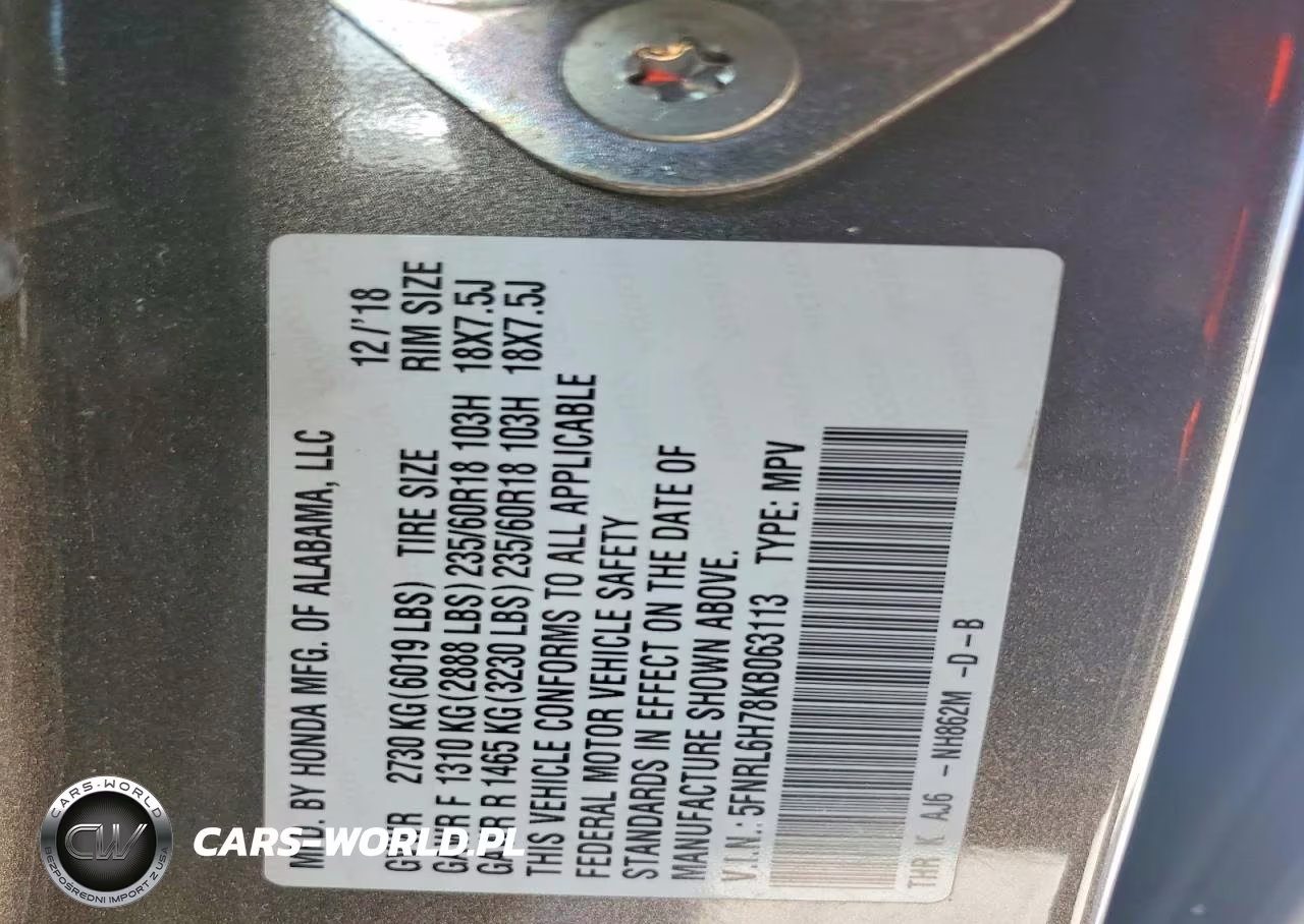 2019 Honda Odyssey Exl VIN:5FNRL6H78KB063113 - 13