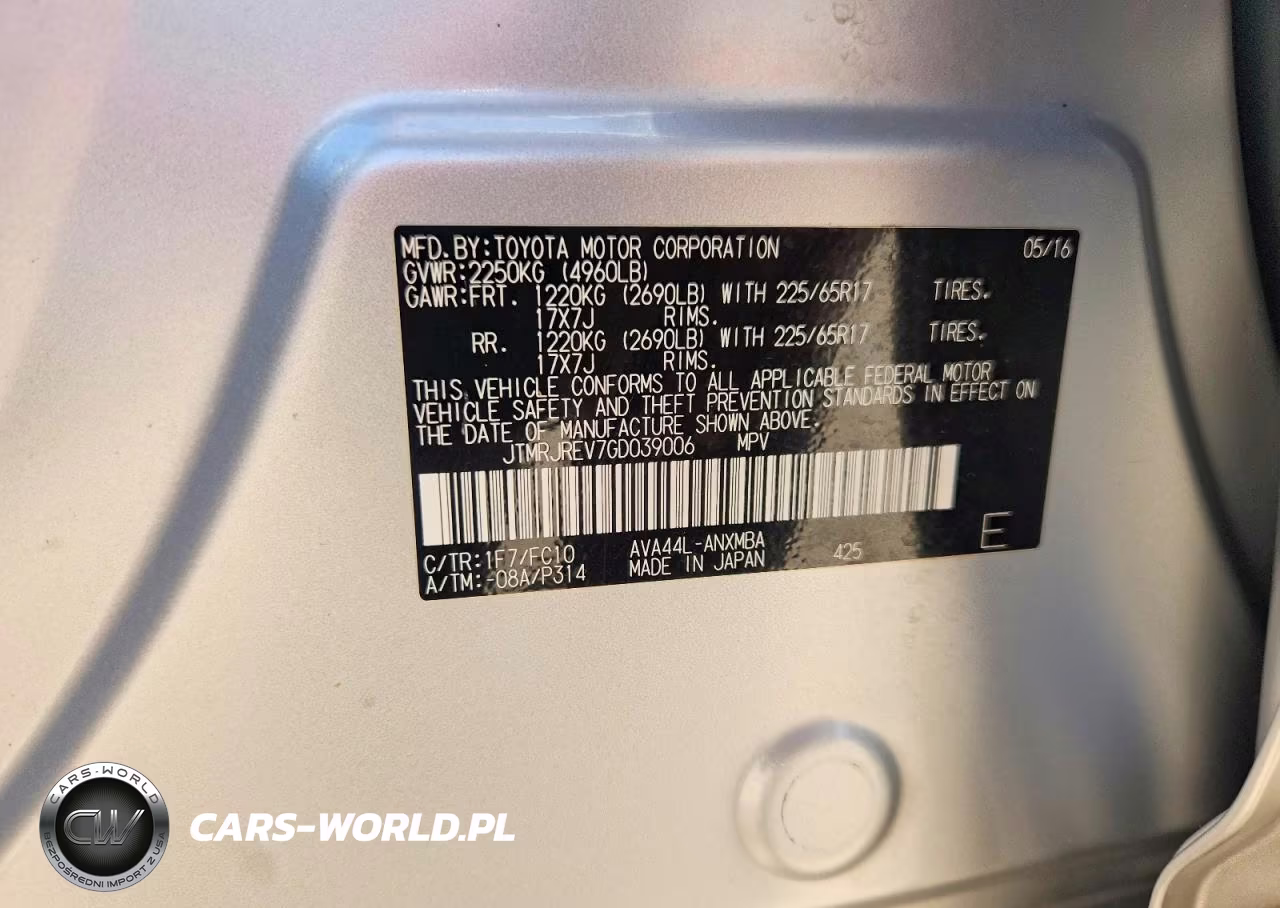 2016 Toyota Rav4 Hv Xle VIN:JTMRJREV7GD039006 - 14