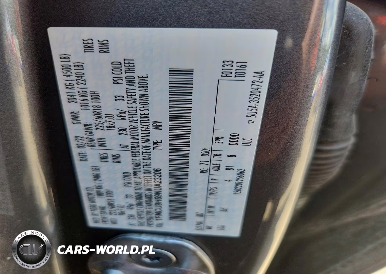 2022 Ford Escape Sel VIN:1FMCU9H69NUA23206 - 13