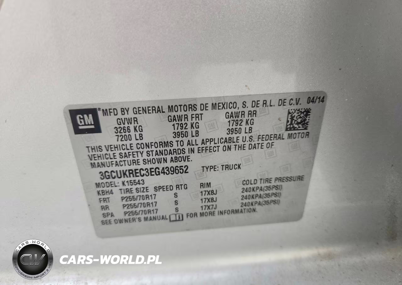2014 Chevrolet Silverado K1500 Lt VIN:3GCUKREC3EG439652 - 12