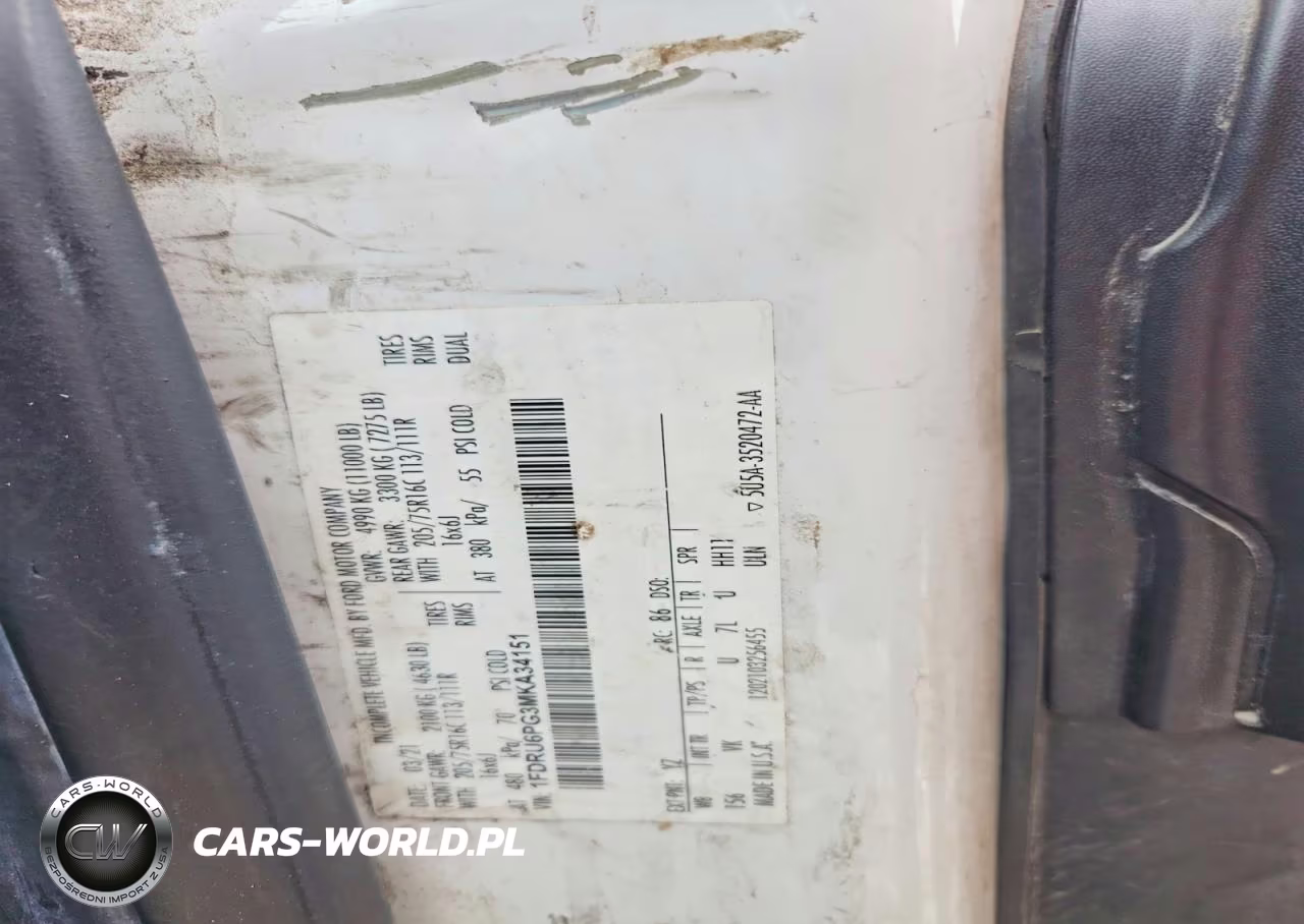 2021 Ford Transit Box Truck VIN:1FDRU6PG3MKA34151 - 13