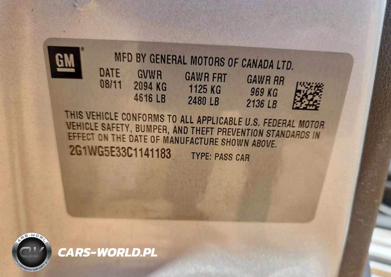 2012 Chevrolet Impala Lt VIN:2G1WG5E33C1141183 - 12