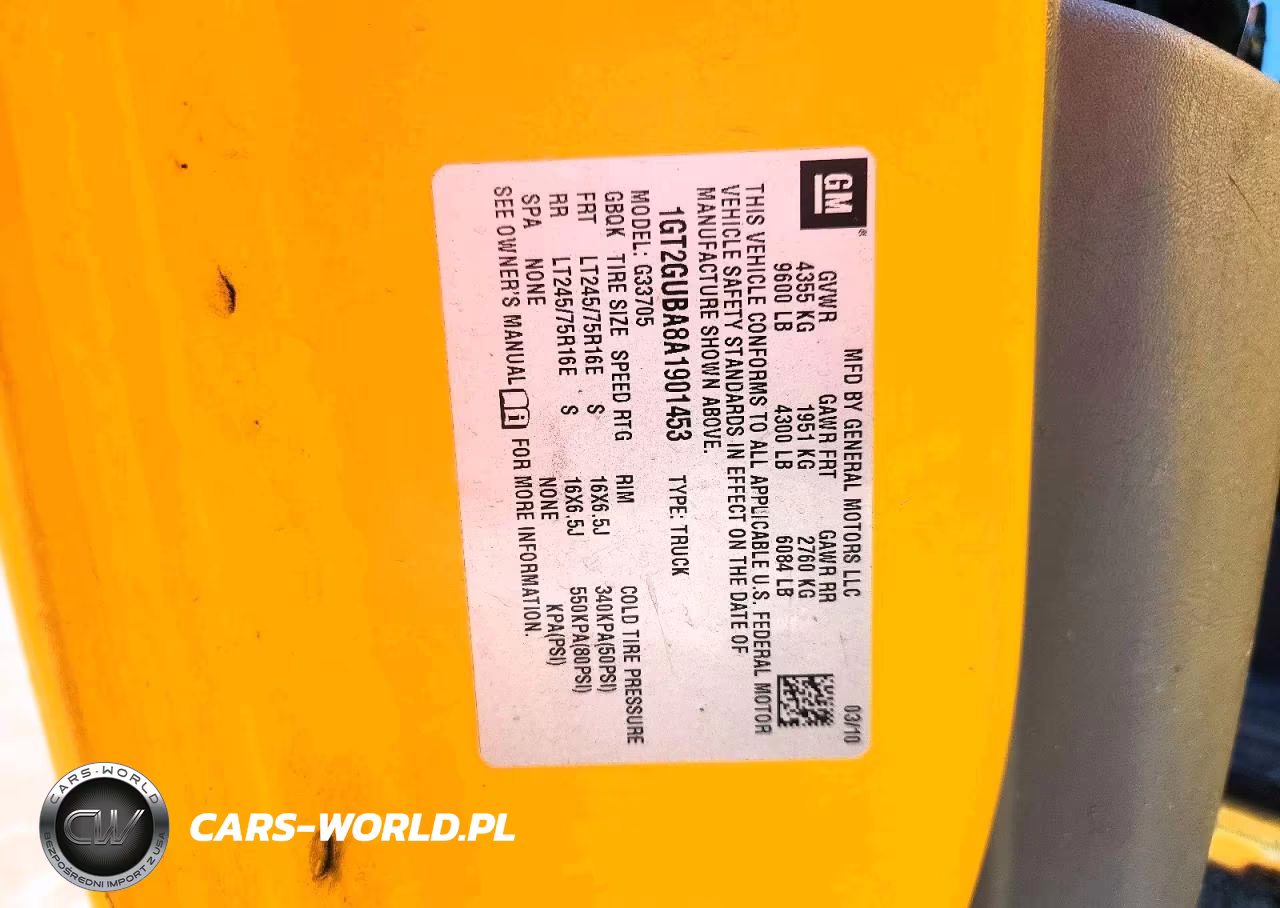 2010 GMC Savana G3500 VIN:1GT2GUBA8A1901453 - 13