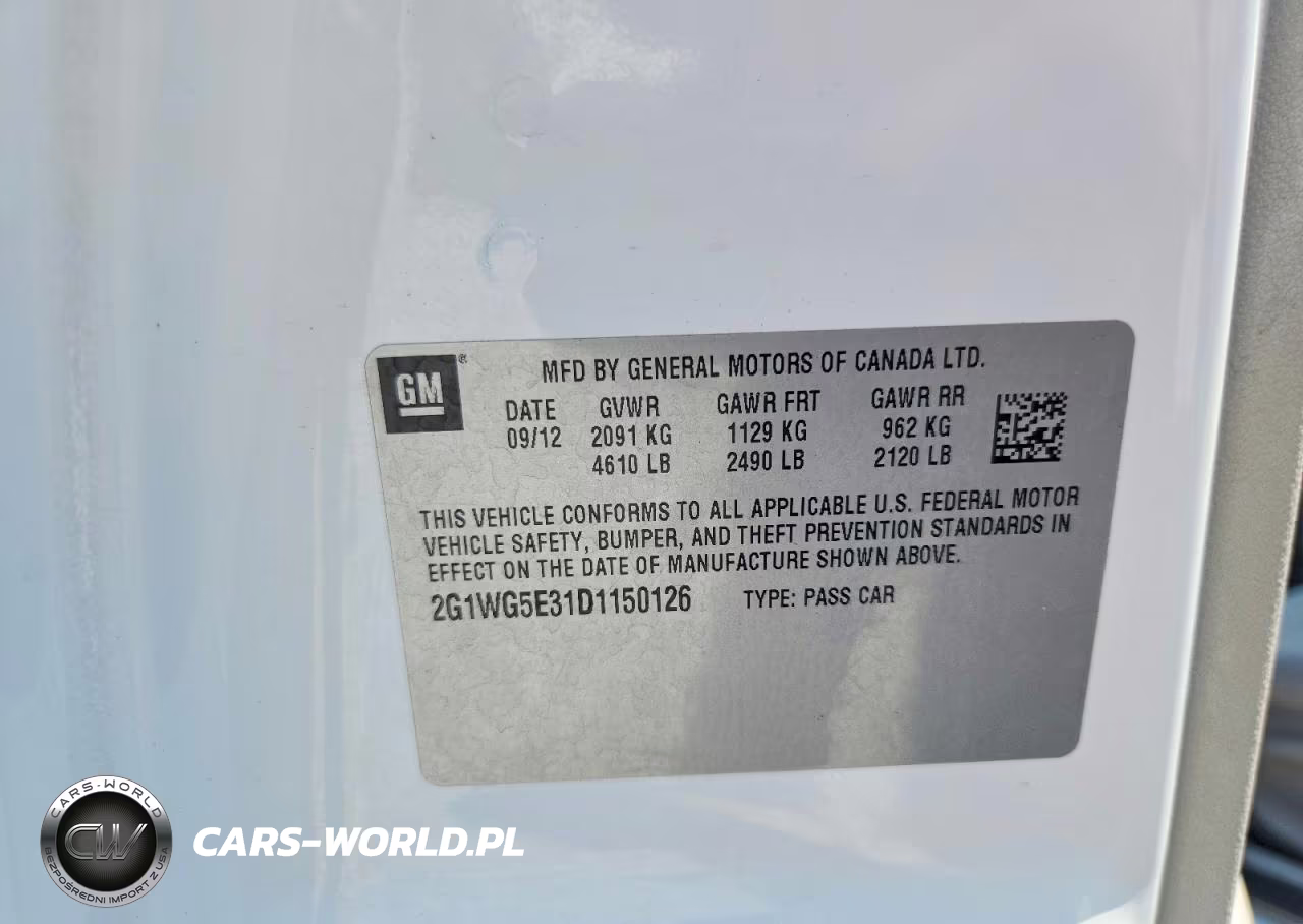 2013 Chevrolet Impala Lt VIN:2G1WG5E31D1150126 - 13