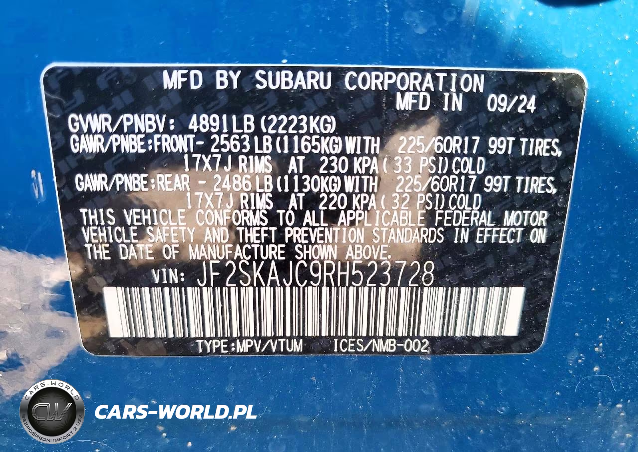 2024 Subaru Forester Wilderness VIN:JF2SKAJC9RH523728 - 14
