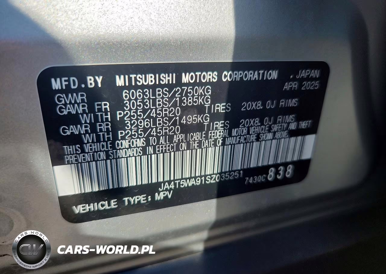 2025 Mitsubishi Outlander Sel VIN:JA4T5WA91SZ035251 - 14