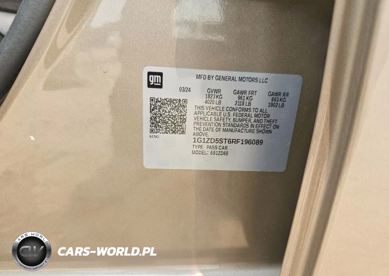 2024 Chevrolet Malibu Lt VIN:1G1ZD5ST6RF196089 - 12