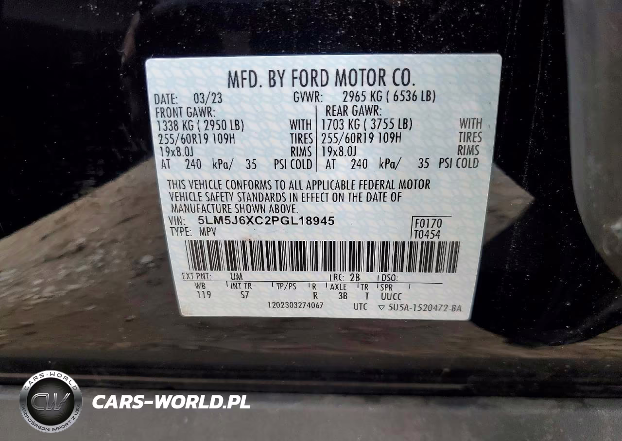 2023 Lincoln Aviator VIN:5LM5J6XC2PGL18945 - 13