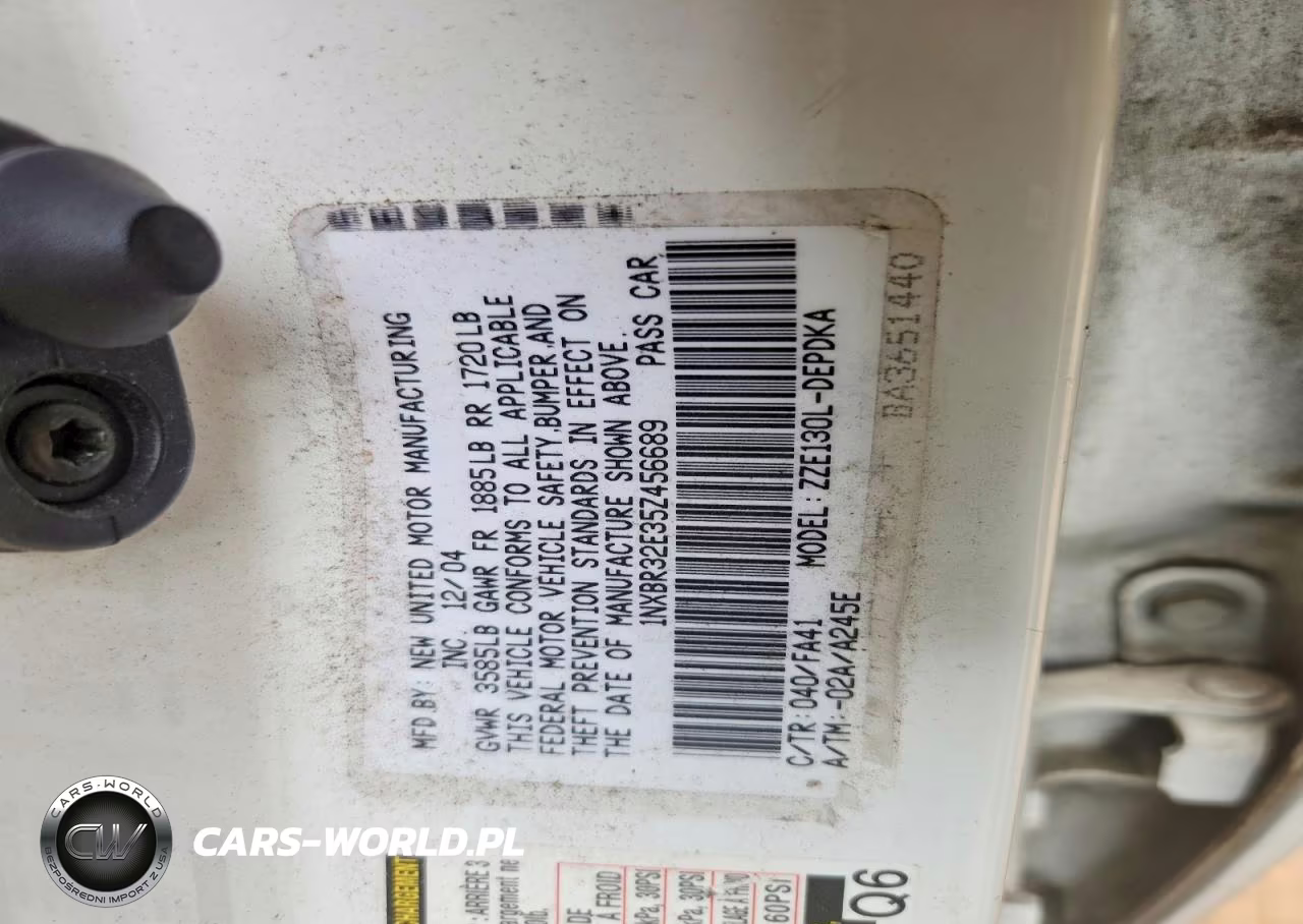 2005 Toyota Corolla Ce VIN:1NXBR32E35Z456689 - 12