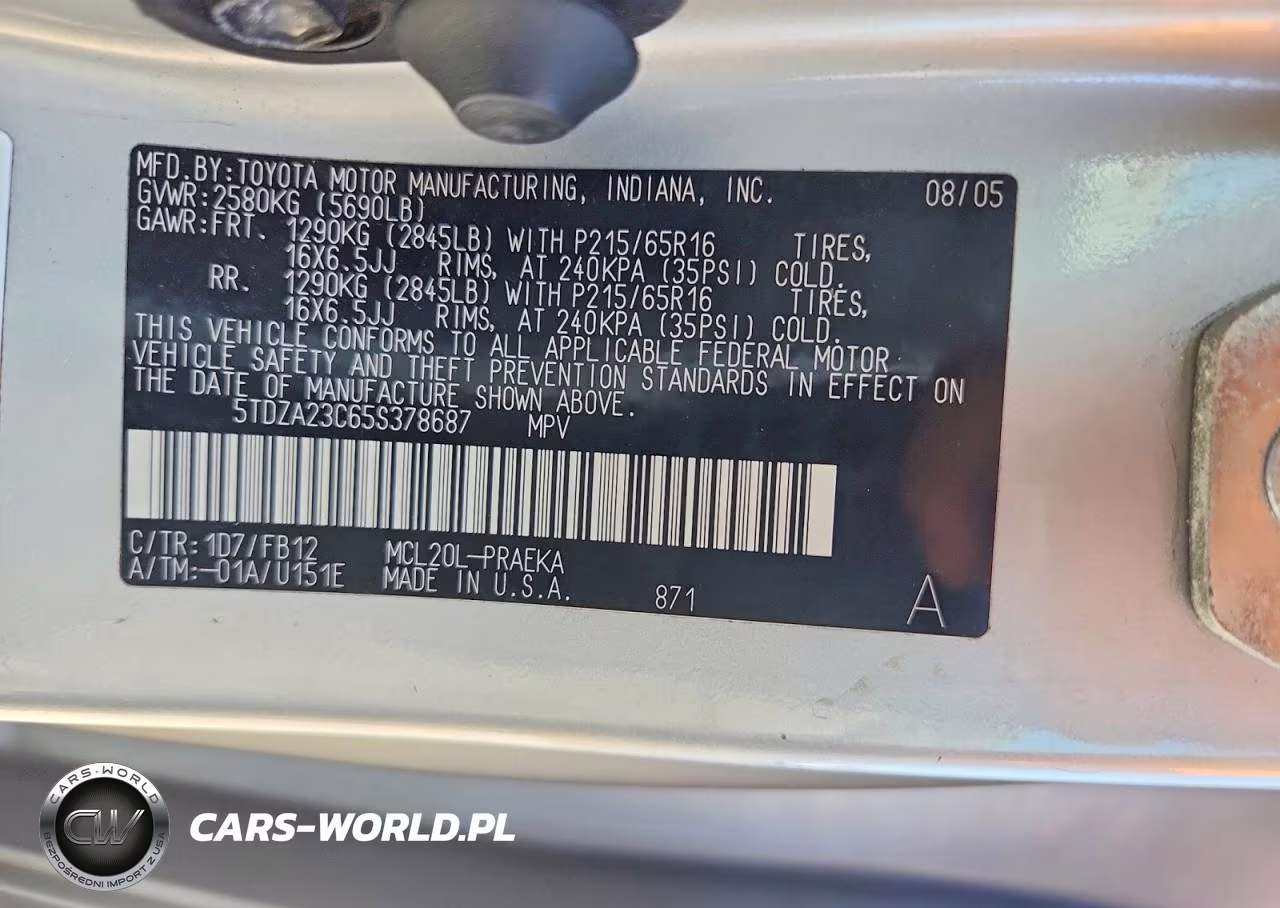 2005 Toyota Sienna Le VIN:5TDZA23C65S378687 - 13