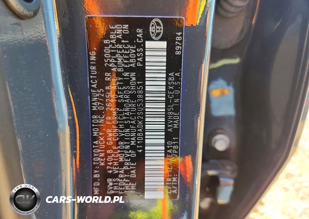 2025 Toyota Camry Se VIN:4T1DBADK2SU538851 - 12