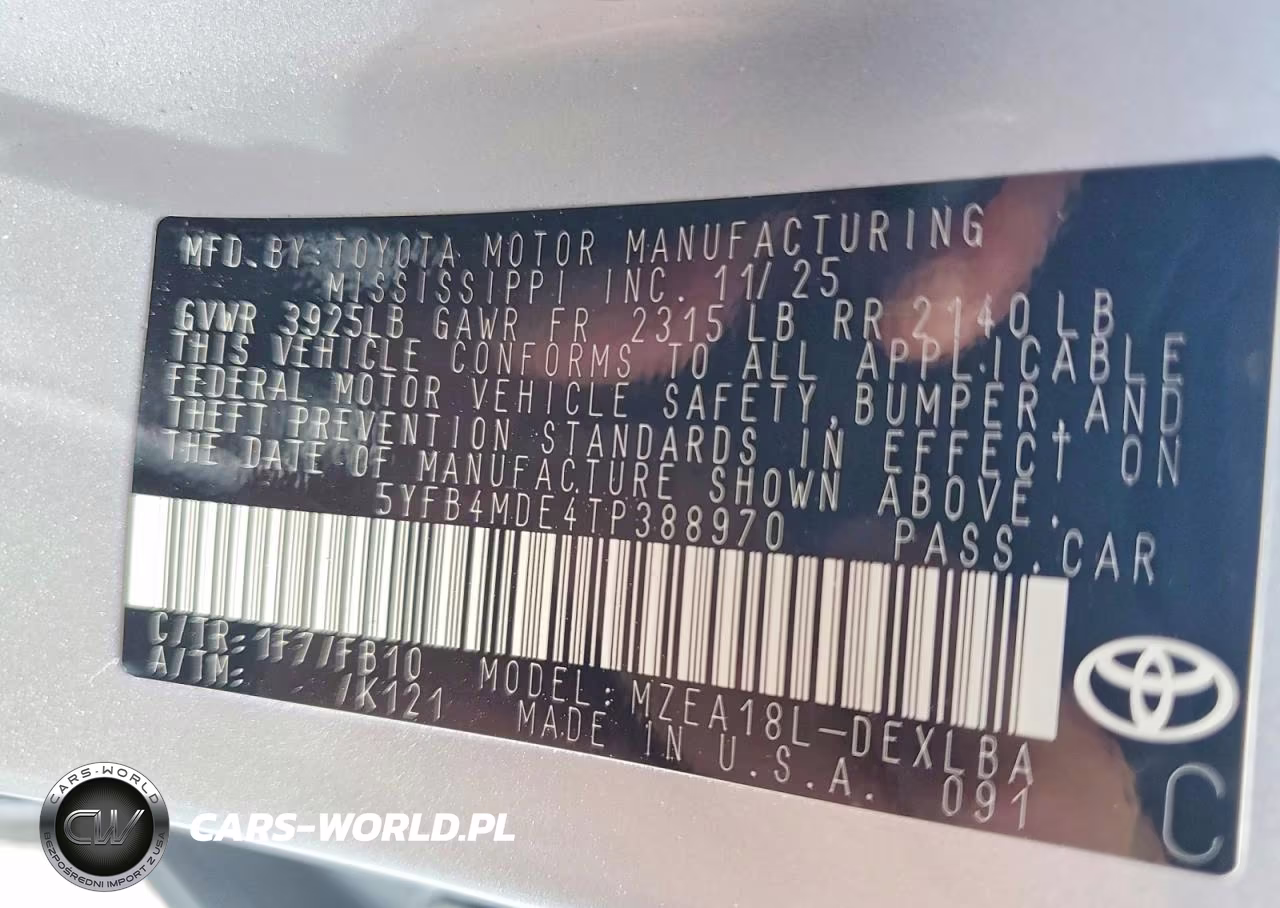 2026 Toyota Corolla Le VIN:5YFB4MDE4TP388970 - 12