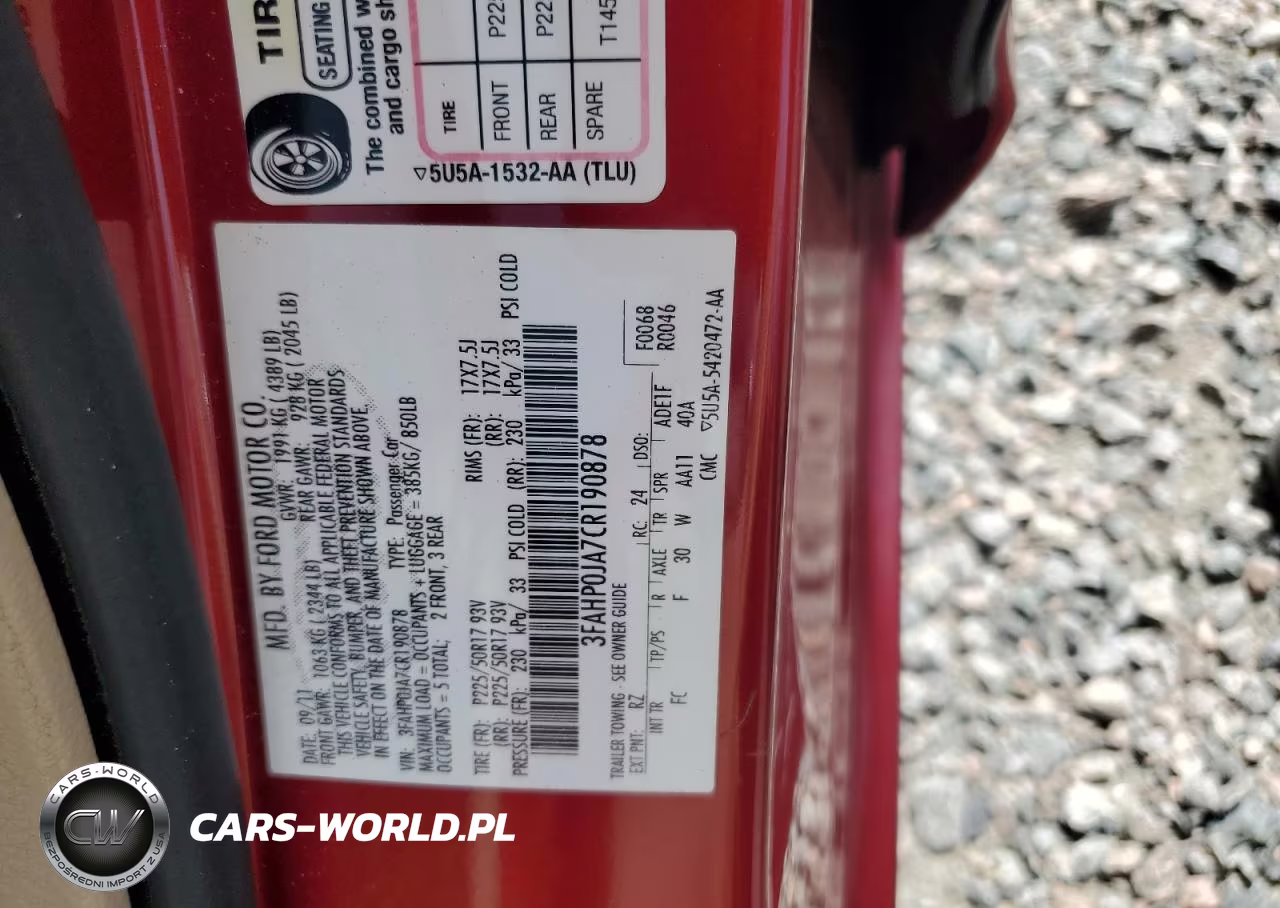 2012 Ford Fusion Sel VIN:3FAHP0JA7CR190878 - 12