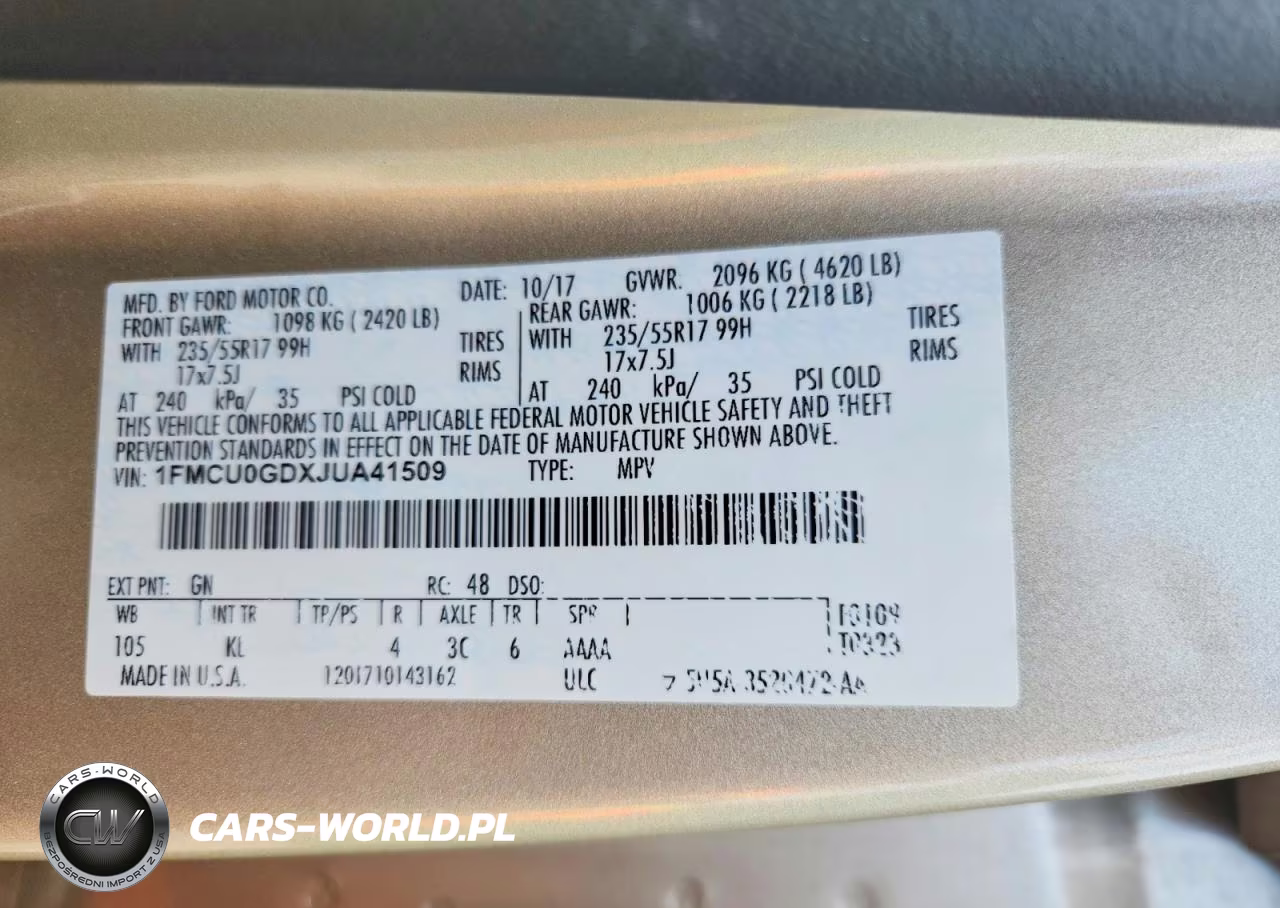 2018 Ford Escape Se VIN:1FMCU0GDXJUA41509 - 13