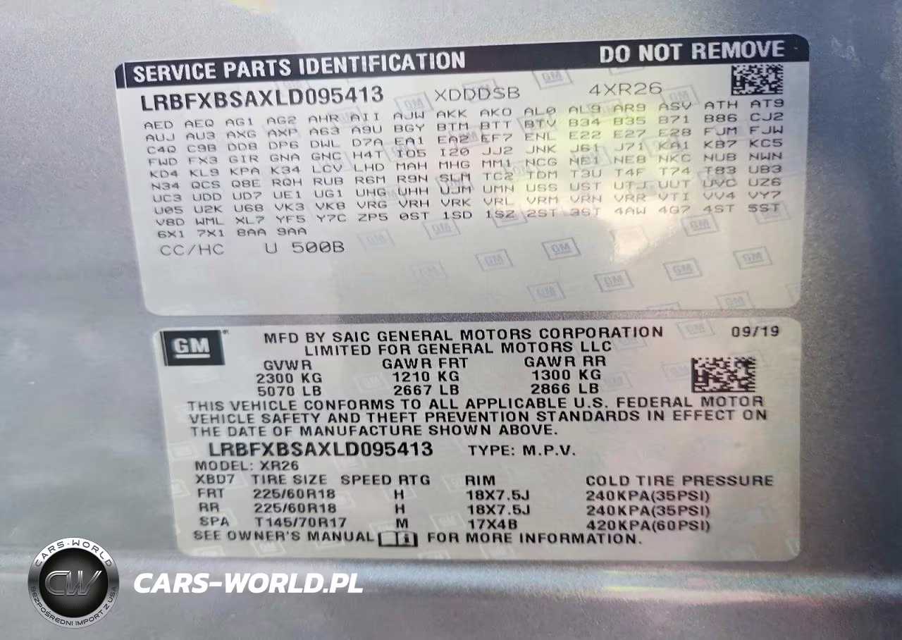 2020 Buick Envision Preferred VIN:LRBFXBSAXLD095413 - 13