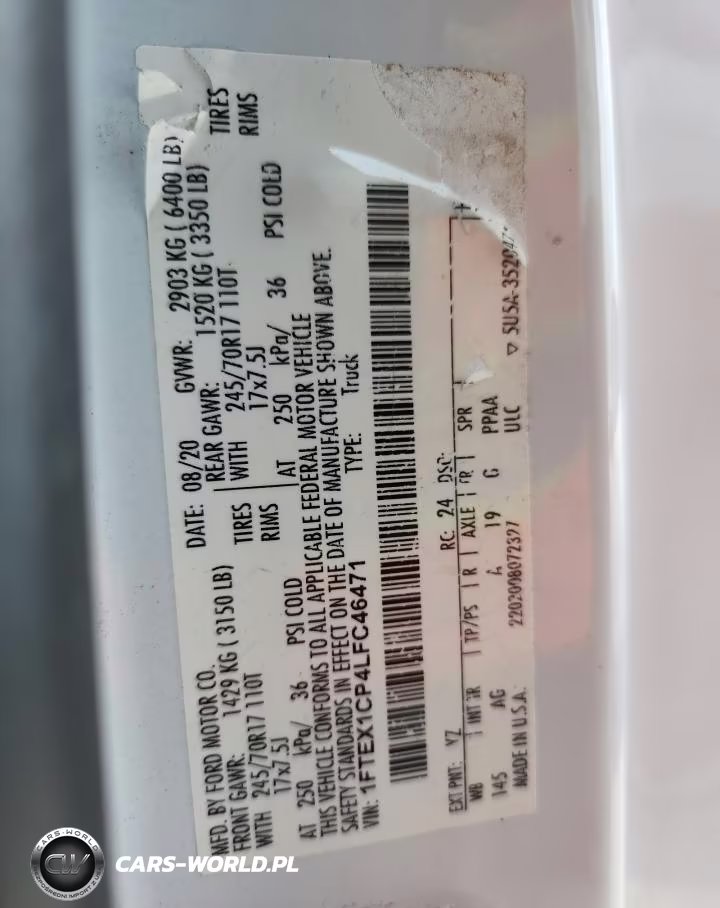 2020 Ford F150 Super Cab VIN:1FTEX1CP4LFC46471 - 12