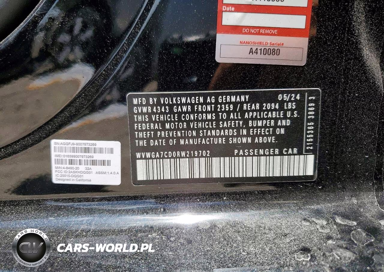 2024 Volkswagen Gti S VIN:WVWGA7CD0RW219702 - 12