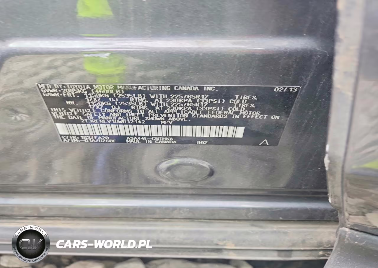 2013 Toyota Rav4 Xle VIN:2T3RFREV1DW012142 - 13