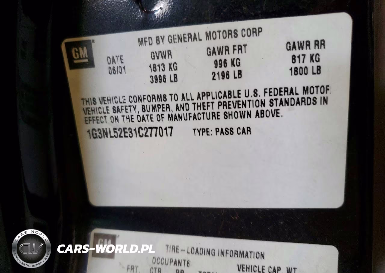 2001 Oldsmobile Alero Gl VIN:1G3NL52E31C277017 - 12