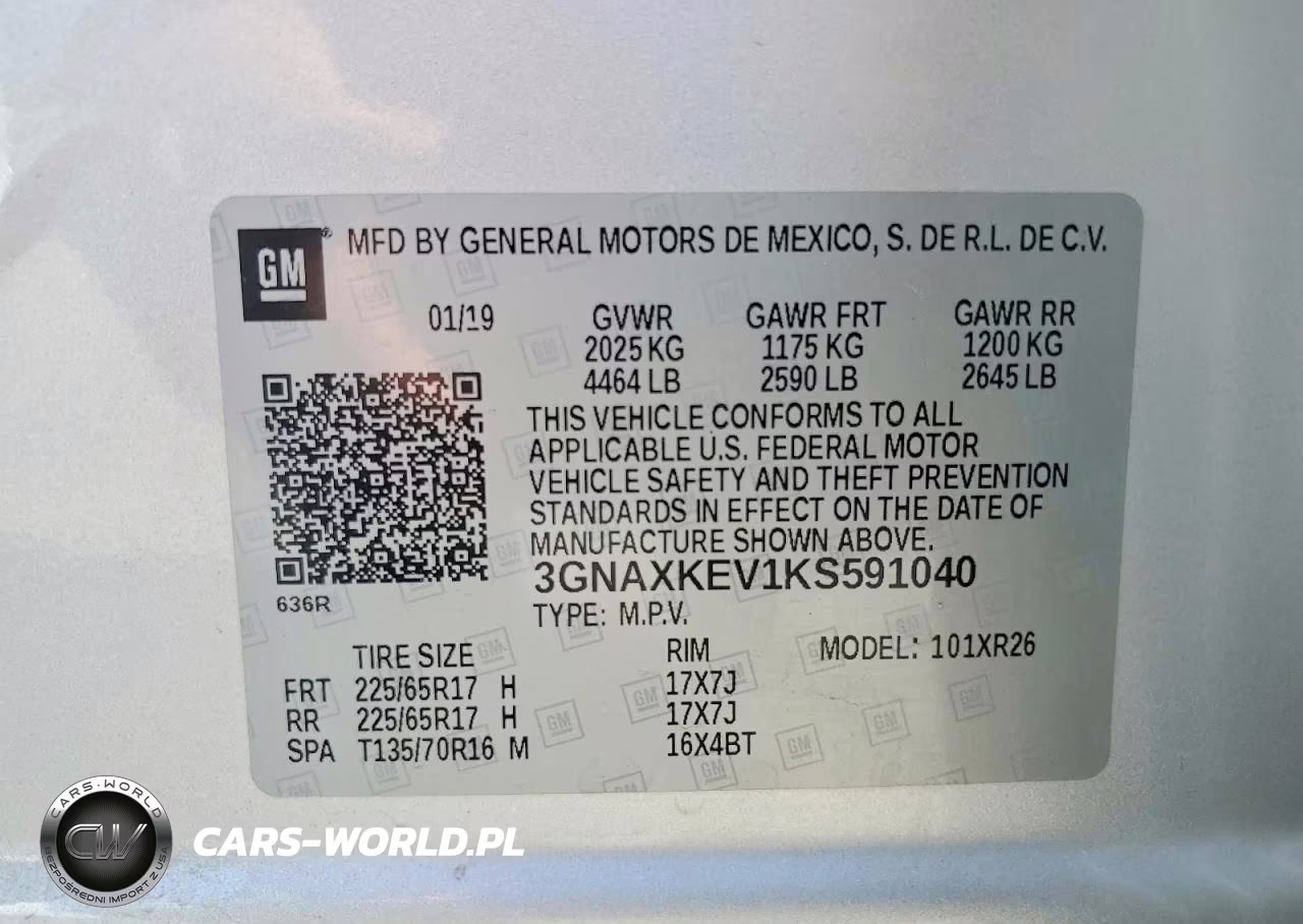 2019 Chevrolet Equinox Lt VIN:3GNAXKEV1KS591040 - 13