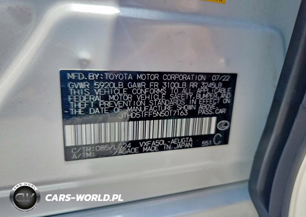 2022 Lexus Ls 500 Base VIN:JTHD51FF5N5017163 - 12