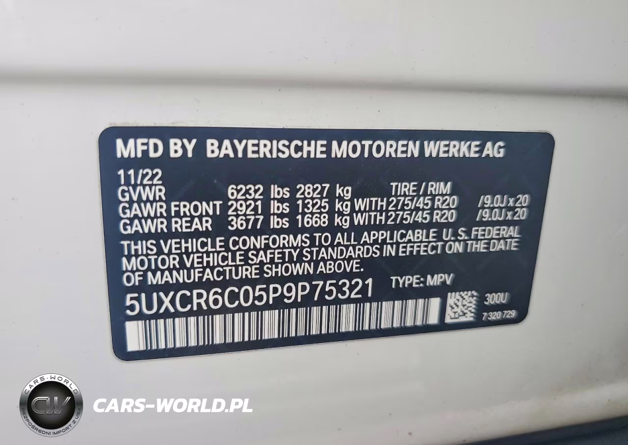 2023 BMW X5 xDrive40I VIN:5UXCR6C05P9P75321 - 13