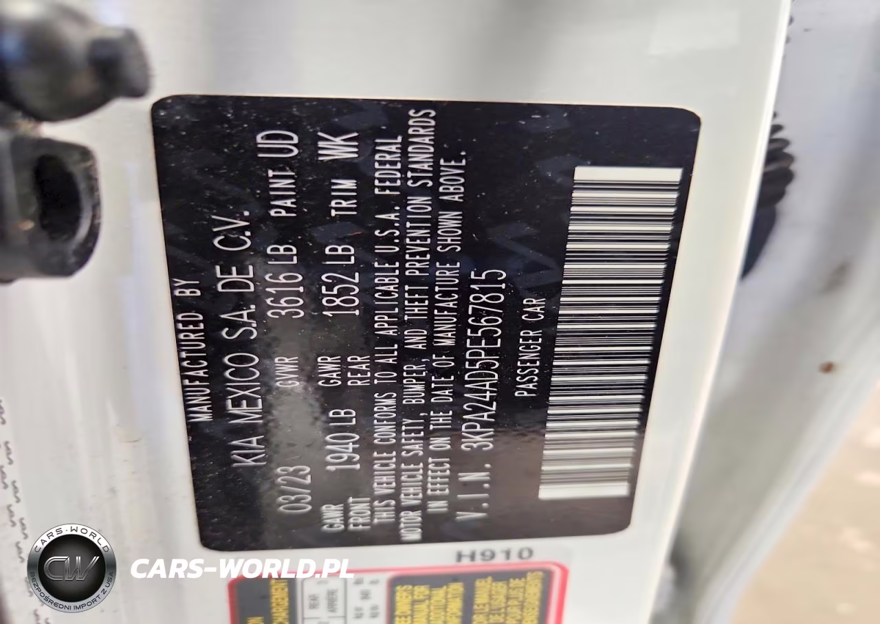 2023 Kia Rio S VIN:3KPA24AD5PE567815 - 13