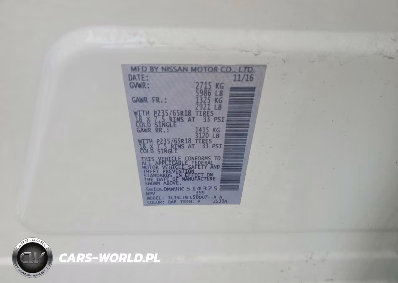 2017 Infiniti Qx60 Base VIN:5N1DL0MM9HC514375 - 13
