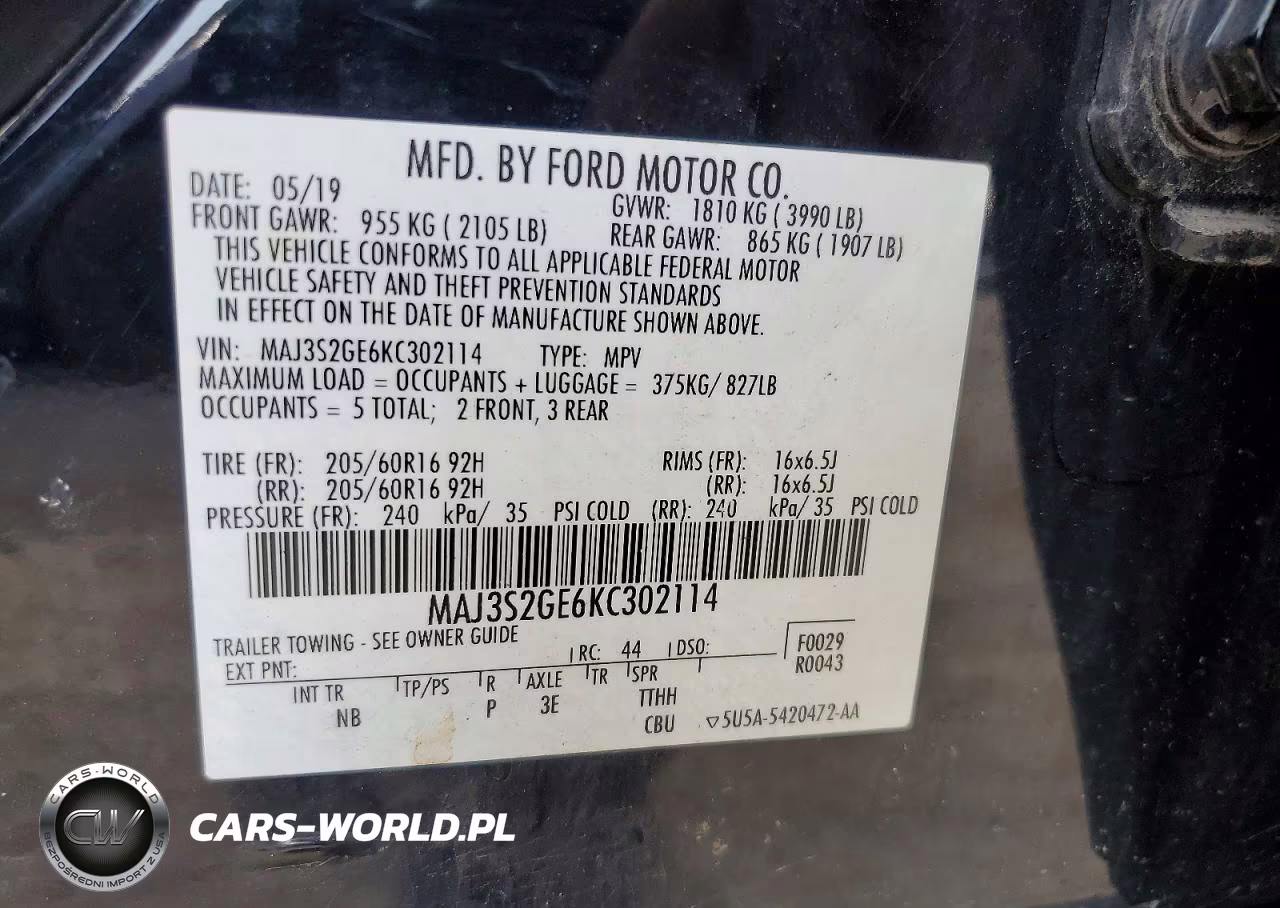 2019 Ford Ecosport Se VIN:MAJ3S2GE6KC302114 - 14