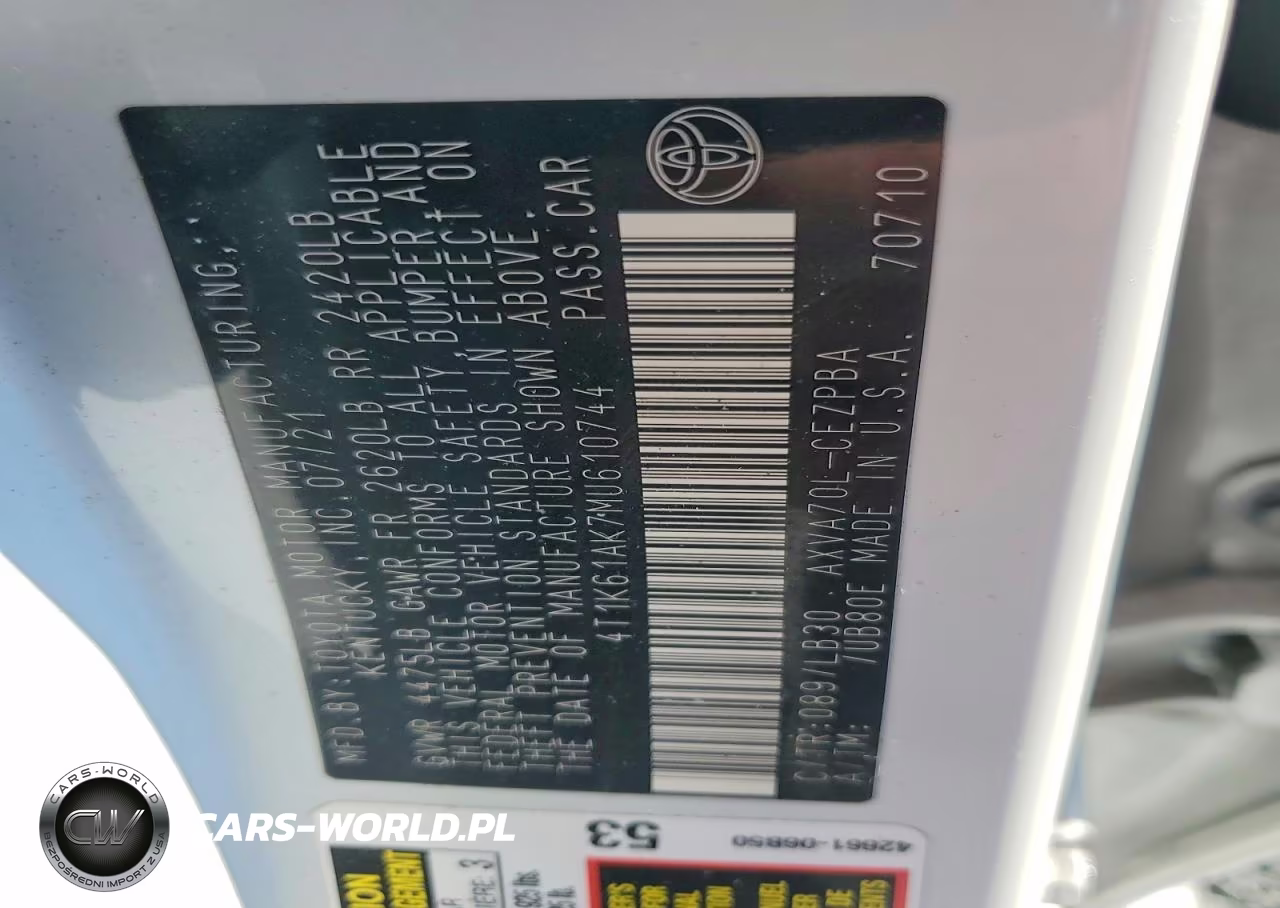 2021 Toyota Camry Xse VIN:4T1K61AK7MU610744 - 12