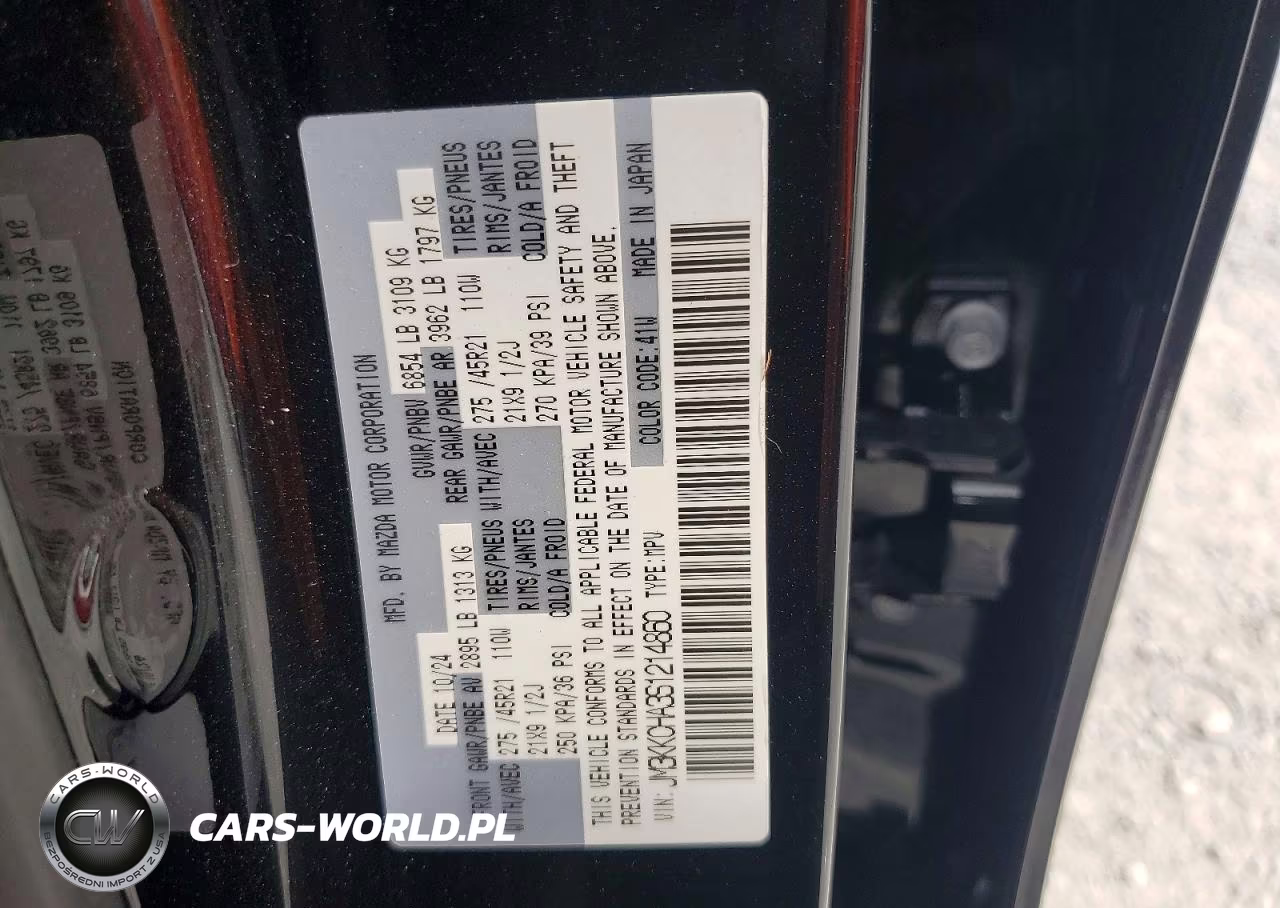 2025 Mazda Cx-90 Premium Sport VIN:JM3KKCHA3S1214860 - 13