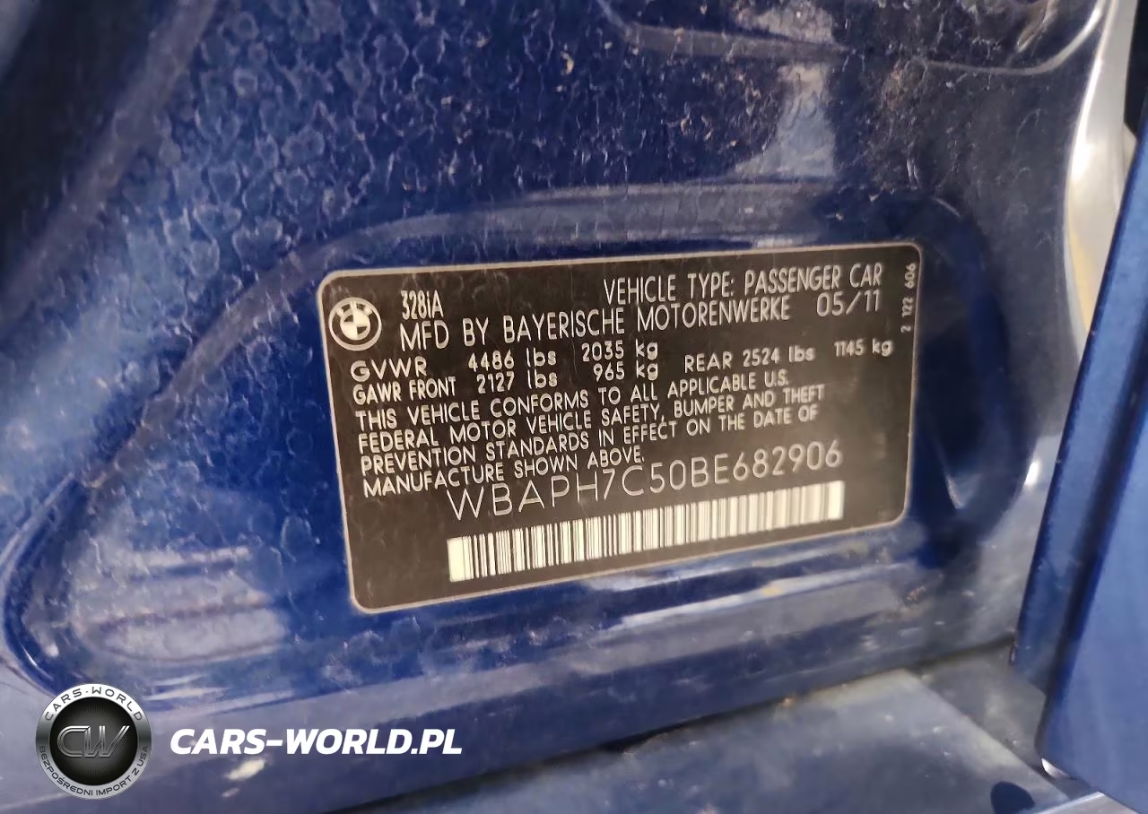 2011 BMW 328 I VIN:WBAPH7C50BE682906 - 12