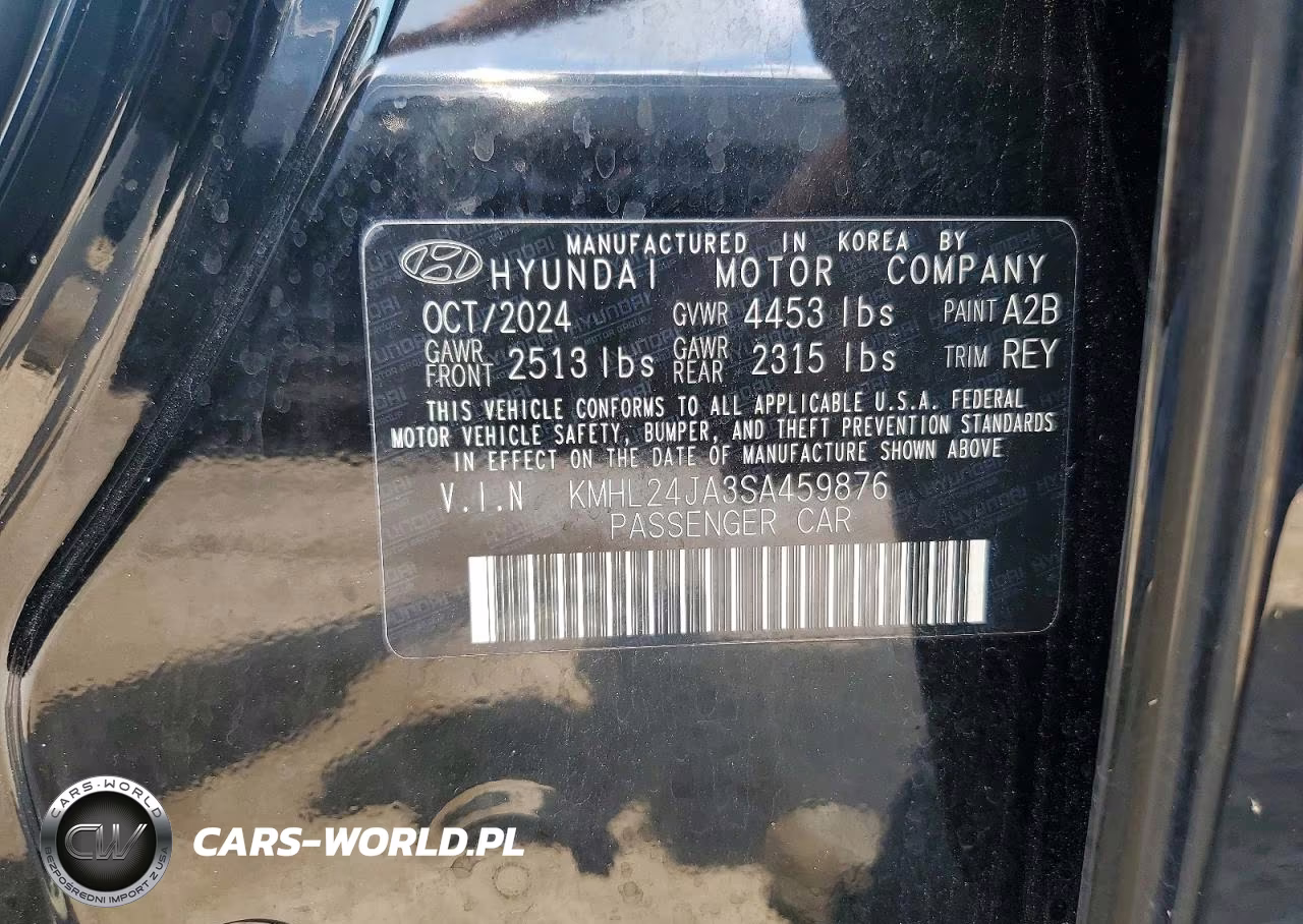 2025 Hyundai Sonata Se VIN:KMHL24JA3SA459876 - 12